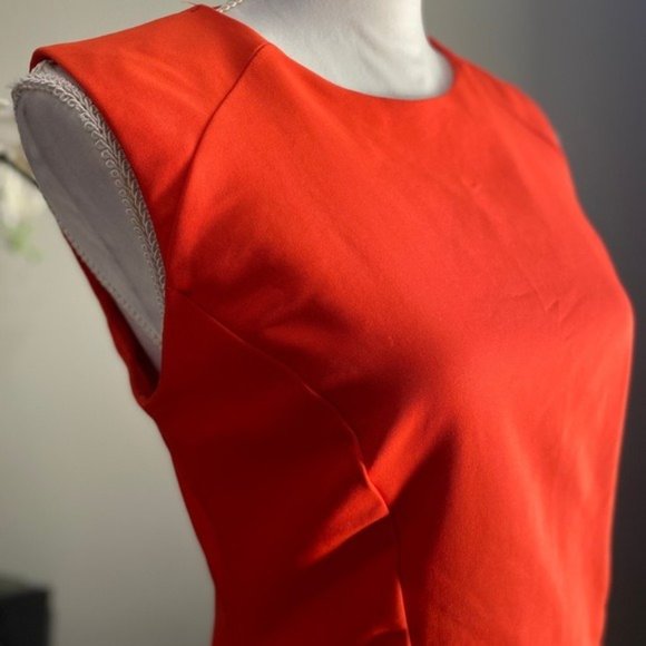 Zara Open Back Cutout Mini Dress Orange Large - Picture 6 of 9